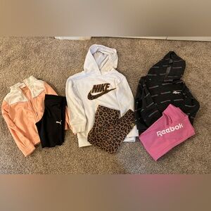 Nike White Hoodie and Leopard Print Leggings